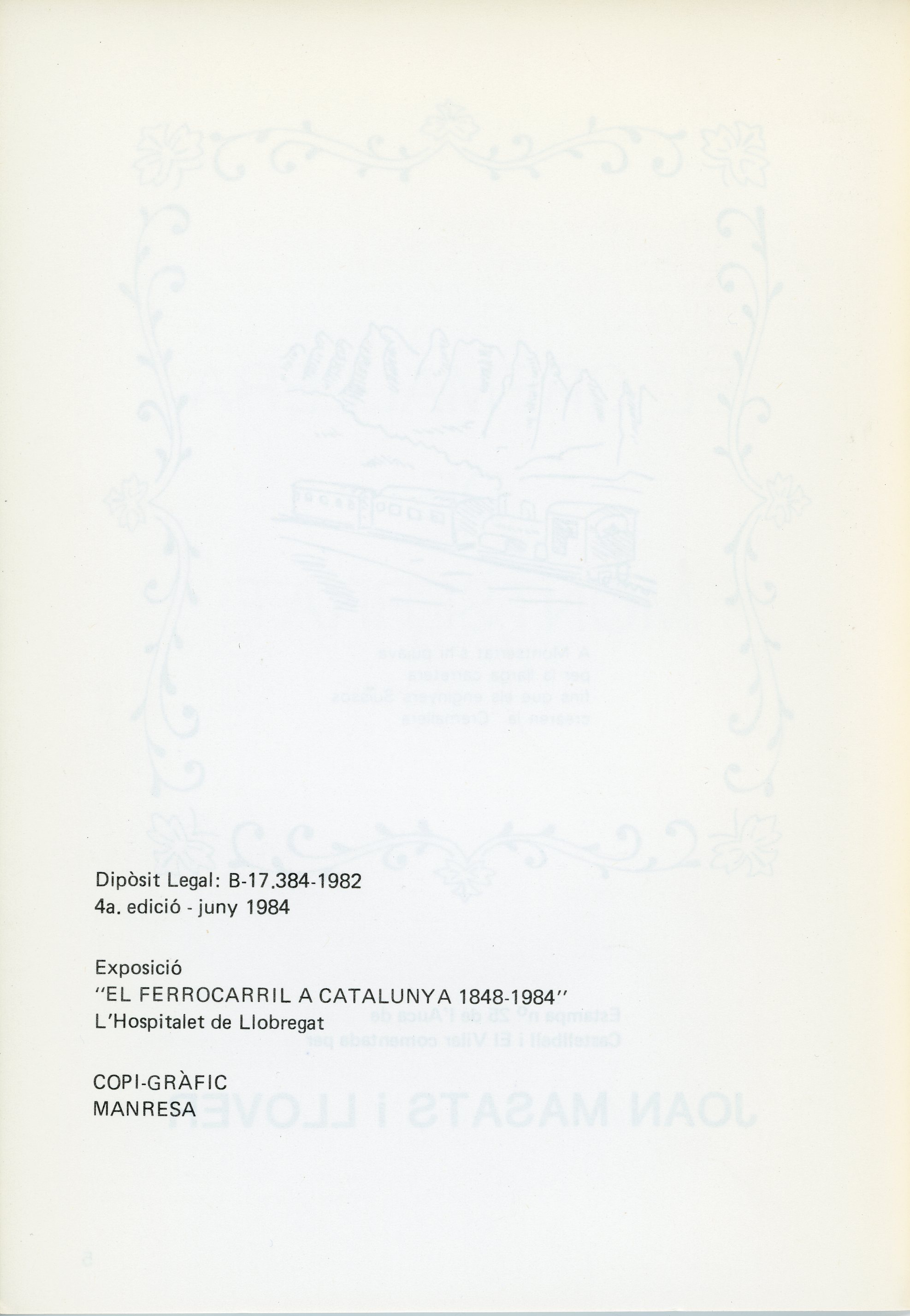 cremallera de Monserrat, El : Centenari de la seva fundació 1882 - 1982 - Miniatura 2